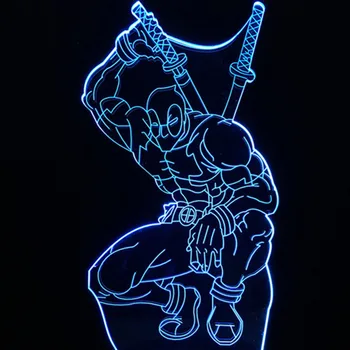 

Deadpool 3d Lamp 7 Color Led Night Lamps For Kids Touch Usb Table Lampara Lampe Baby Sleeping Nightlight