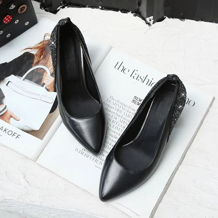 Большие размеры 11, 12, 13, 14, 15, 16, 17, женские туфли на высоком каблуке Женская обувь женские туфли-лодочки; обувь из грубой ткани на каблуке с закрытым носком посылка каблук посылка пальцы