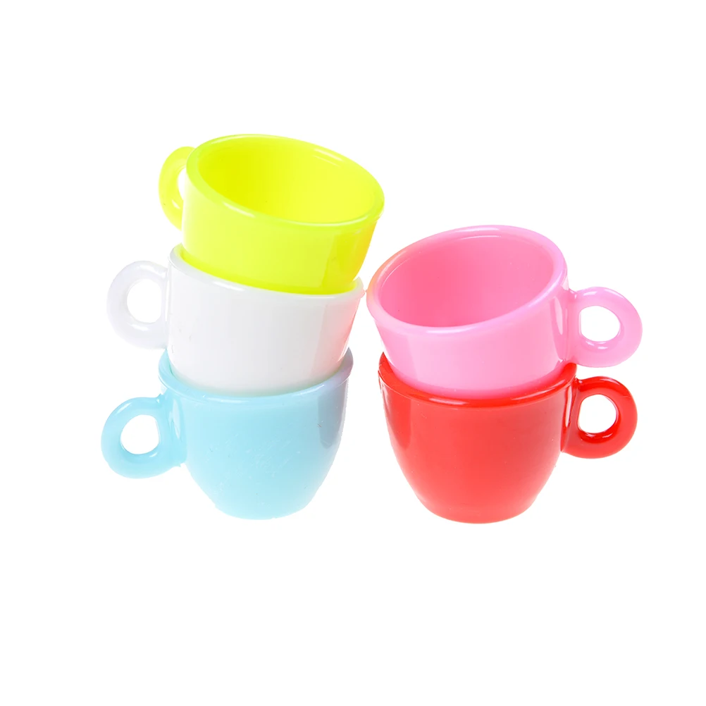 Colorful Mug For Barbie 5PCS/lot 112 Doll House Tableware Miniature