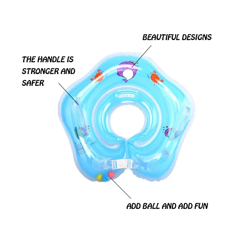 Детские аксессуары для плавания, кольцо для шеи, безопасная трубка для младенцев, круг для купания, надувной фламинго, Прямая поставка воды