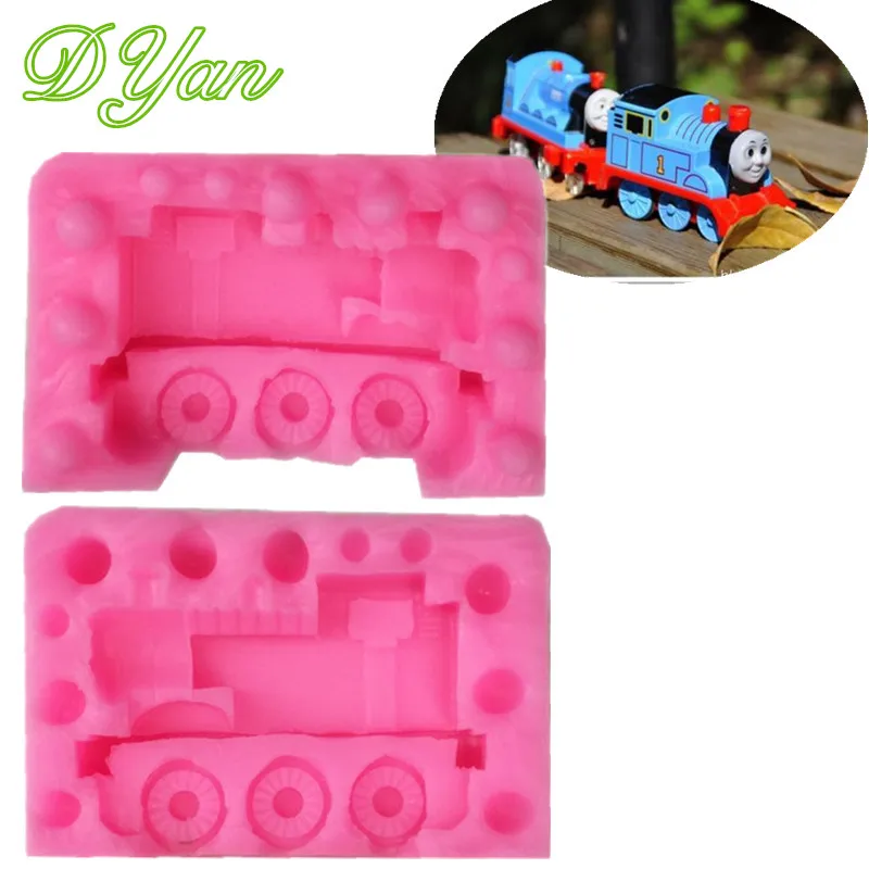 

3D Stereo Train Fondant Mould Chocolate Styling Mould DIY Food Grade Silicone Mould A1363