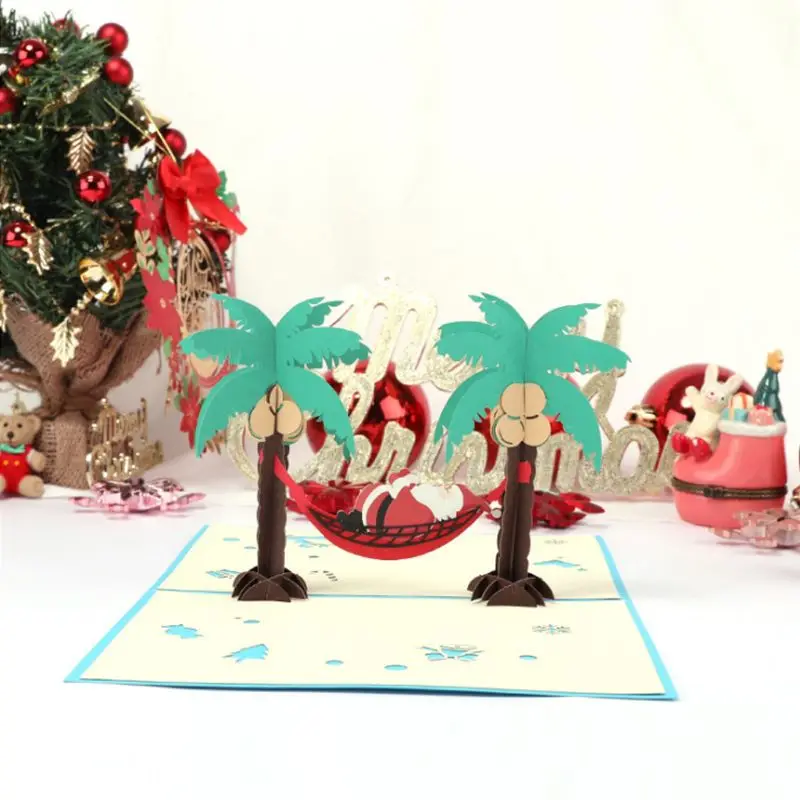  3D Pop Up Greeting Card Handmade Birthday Christmas Holiday Wedding Invitation - 32965851974