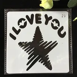 1 шт 13 см Star I Love You DIY наслоения Трафареты настенная живопись записки окраска тиснильный альбом декоративная открытка шаблон