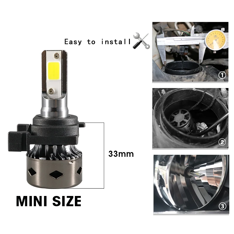 CARLitek h7 led anti erreur оригинальный адаптер для ford focus ближнего света 12000LM 12V 6000K turbo Led