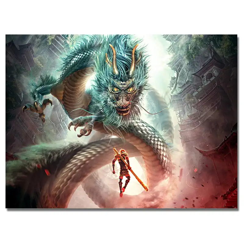 Monkey King And Loong Poster Chinese Mythology Film Wukong Art Silk Picture Home Wall Decor Movie Print Dragon Painting Calligraphy Aliexpress Monkey King And Loong Poster Chinese Mythology Film Wukong Art Silk Picture Home Wall Decor Movie Print Dragon Painting Calligraphy Aliexpress