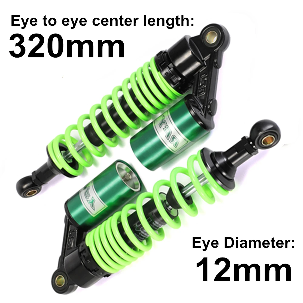 Universal 320mm 12.5" Motorcycle Air Shock Absorber Rear Suspension For Yamaha Motor Scooter ATV Quad Dirt Bike Gold&Black D15 - Цвет: M99-18-7
