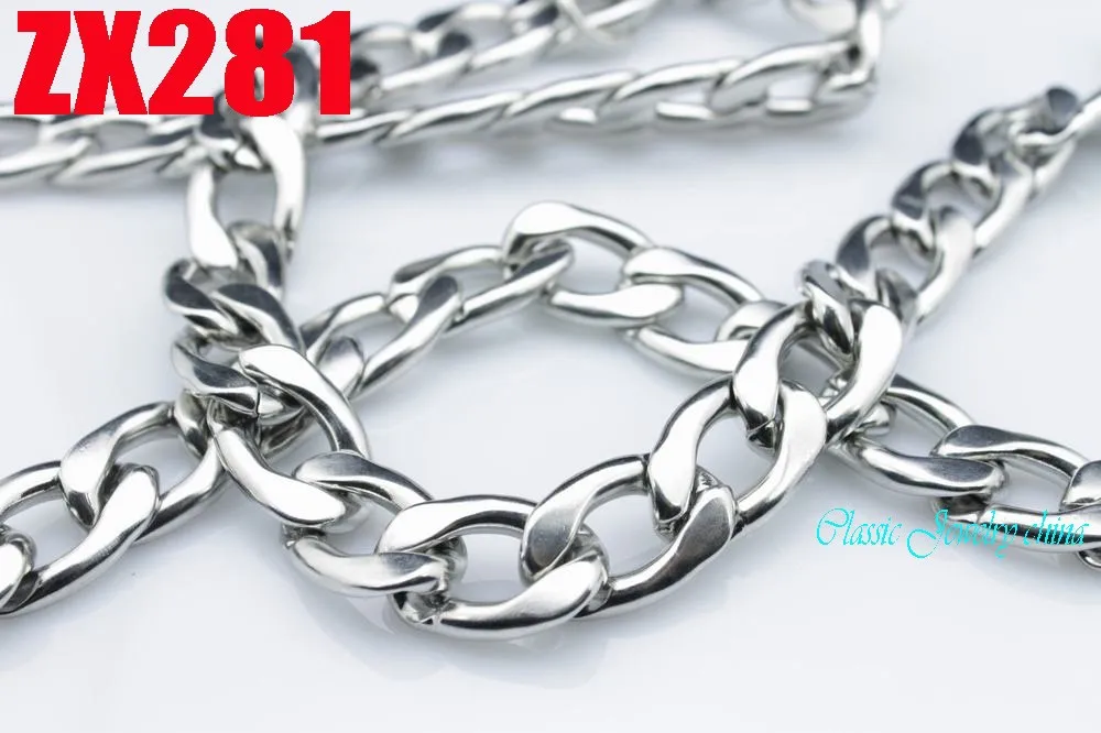 Ожерелье мужское из нержавеющей стали 15 мм ZX281|figaro chain|necklace chainstainless steel necklace |