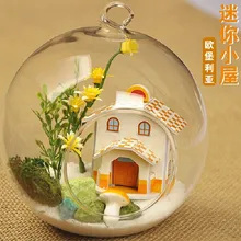 O. RoseLif 12 см DIY висячая стеклянная ваза шар ваза Рождественский подарок ВАСО украшение дома День святого Валентина