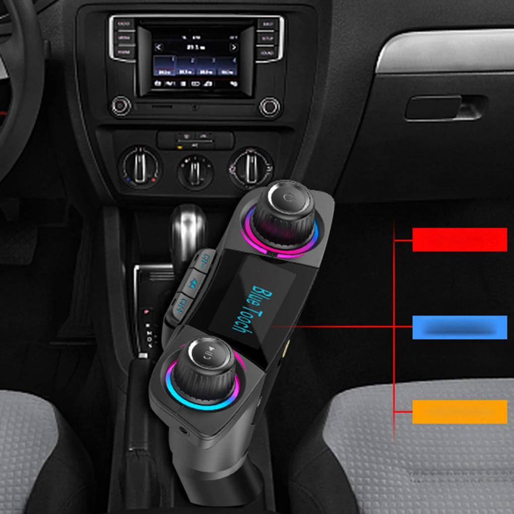 Автомобильный беспроводной Bluetooth MP3-плеер fm-передатчик Громкая связь вызов поддержка TF двойное зарядное устройство usb аудио автомобильный mp3-плеер