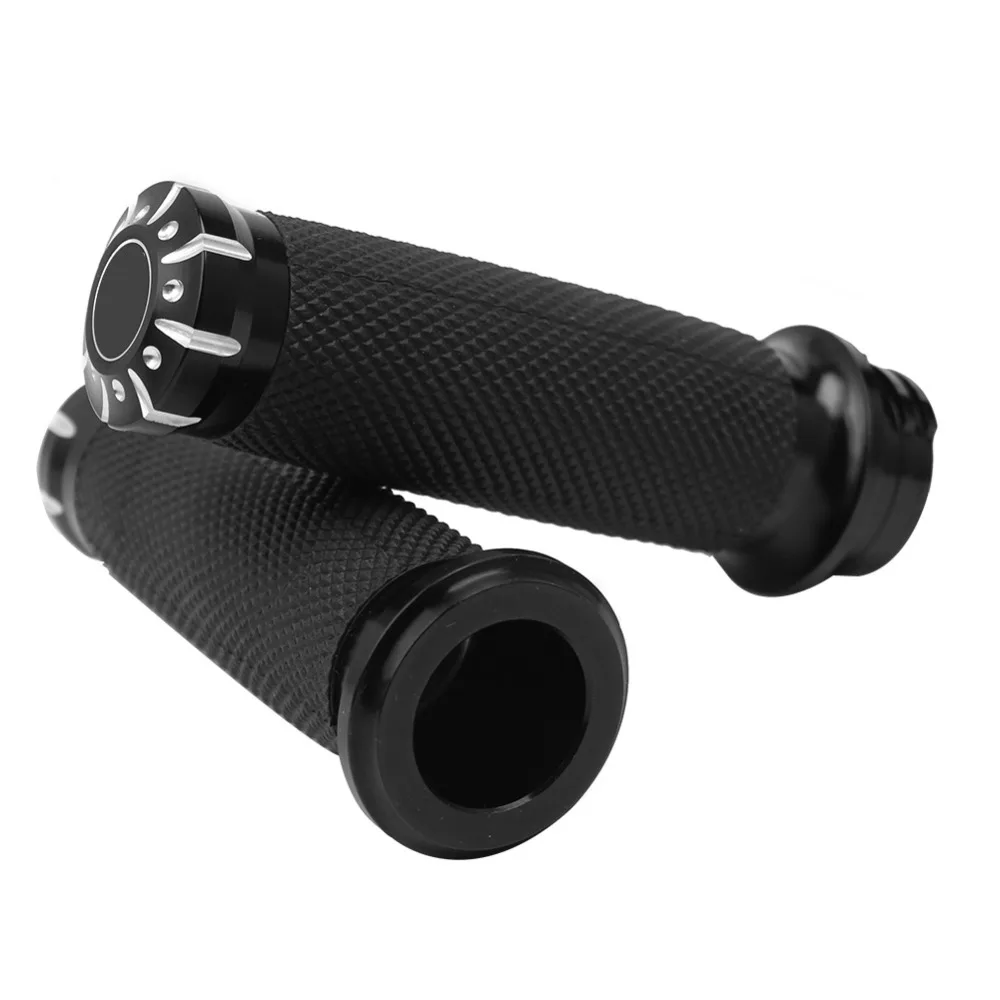 

1"25mm Black Handle Bar Hand grips Fit For Harley Dyna Softail Touring Sportster XL883 1200 XR Dyna Softail