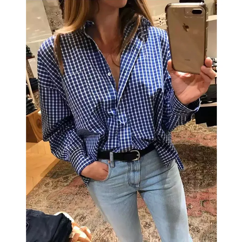 

Spring and Summer 2019 New Women French Retro-ancient Tone Romantic Lace Striped Blouse Outline Shirt Women Clothing