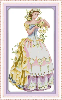 

The young girl Embroidery floss Counted Cross Stitch In 11CT14CT DIY Needlework DMC Cross Stitch Kit For Embroidery Cross Crafts