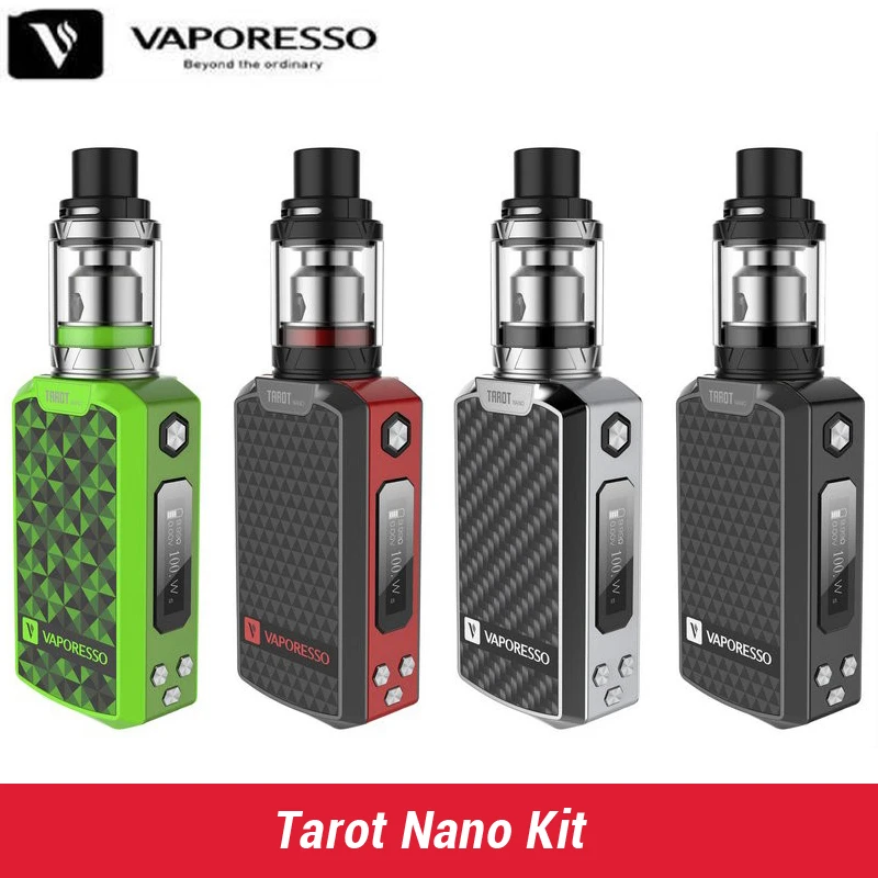 2017 New Original Vaporesso Tarot Nano Kit 2ml Veco Tank and 80W Box Mod Vape 2500mah Battery Vaporizer Electronic Cigarette
