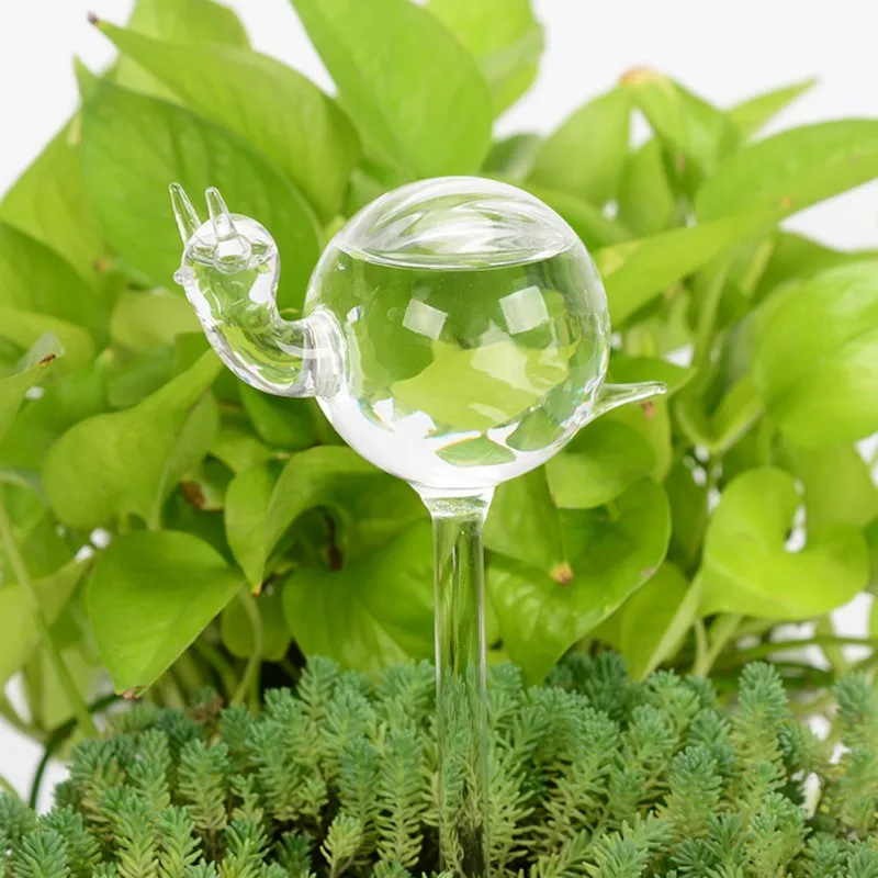 Houseplant Automatic Self Watering Glass Bird Watering Cans Flowers Plant Decorative Clear Glass Watering Device 12 Shapes
