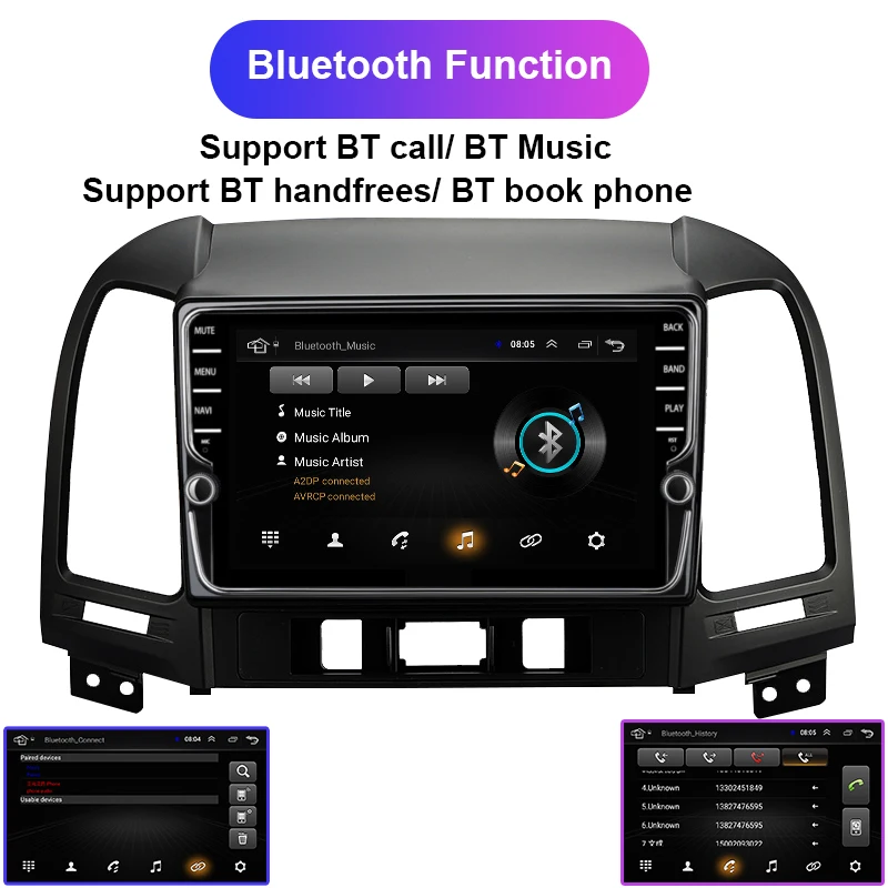 Clearance Navivox Android 8.1 2 din 9" car radio multimedia player For Hyundai Santa Fe 2005-2012 dvd gps navigation navi stereo DSP 3