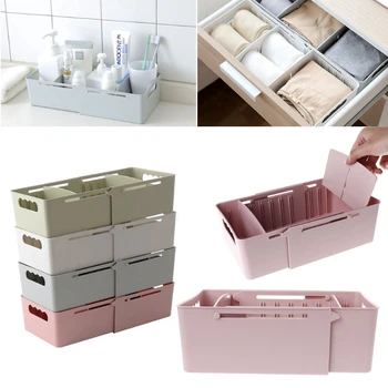 

Adjustable Cabinet Drawer Divider Underwear Sock Organizer Makeup Storage Box