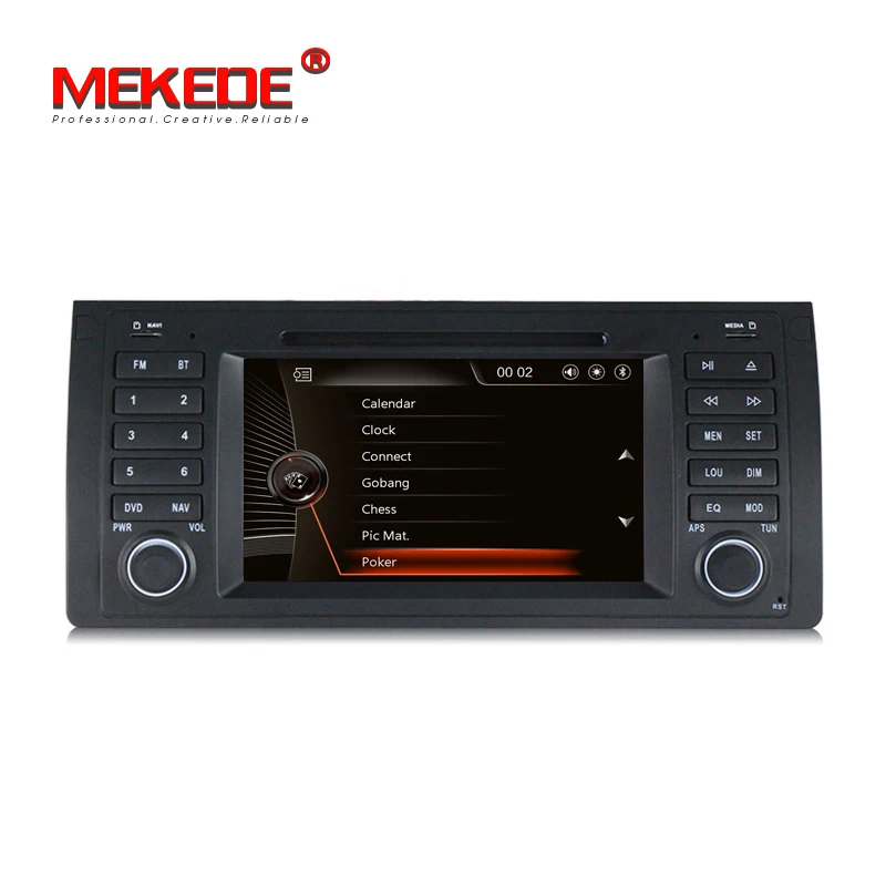 MEKEDE бесплатная карта + оригинальный UI 7 &quotавтомобильный DVD gps для BMW/E39 X5 E53 с BT Радио