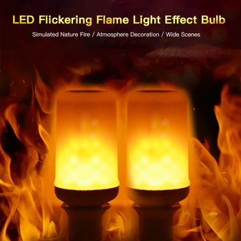 

Tomshine LED lamp Fire Effect Light Bulb E27 Base Always Bright/Flame Decorative Atmosphere Lamp for Party Holiday Birthday Gift