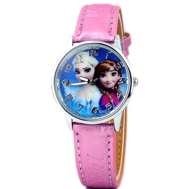 2018 Новый лед и Снежная принцесса Aisha Анна Принцесса Дети мультфильм для студенток ремень кварцевые часы моды