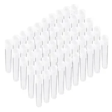 Pandahall 200 шт./лот 74,5x12 мм(2,9" Длина/0,47" Ширина) Снимите трубку Пластик бисера контейнеры с крышкой для ювелирных изделий шариков упаковка