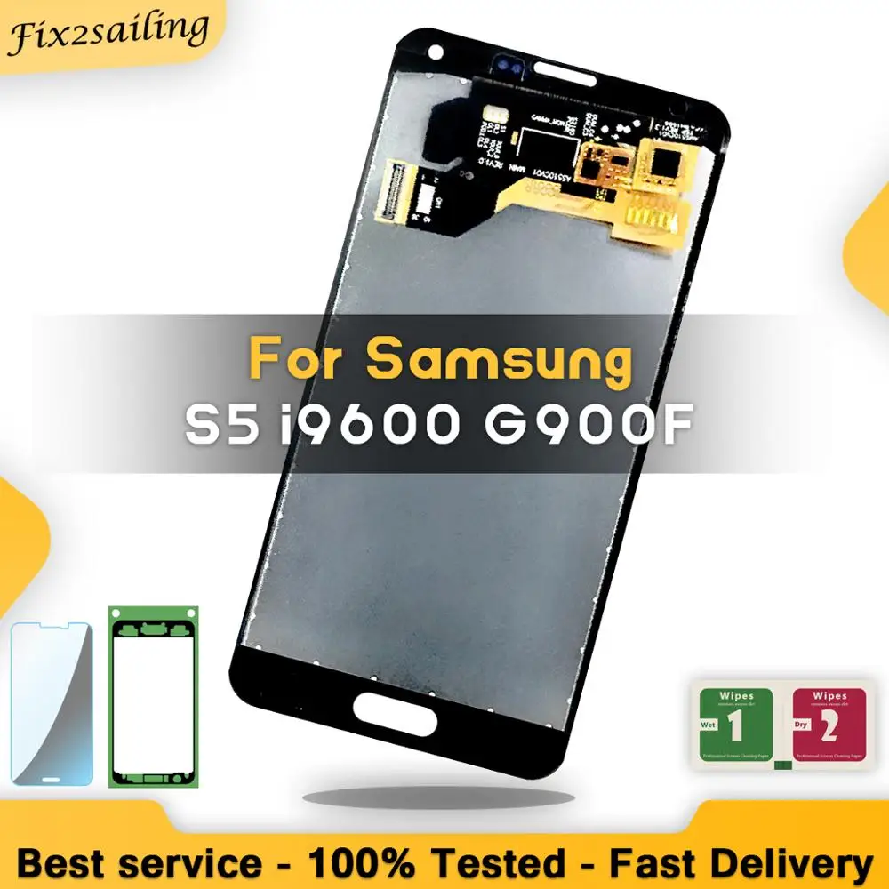 Super LCD Display For Samsung Galaxy S5 display i9600 g900f lcd S5 Screen Replacement Tested Lcd
