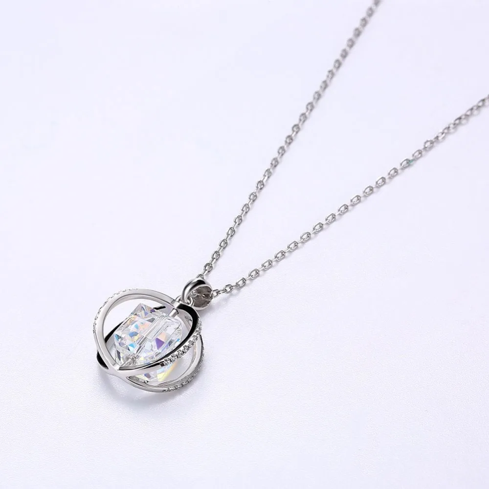Женское Ожерелье с кристаллами Swarovski LEKANI ожерелье геометрическим вращением и