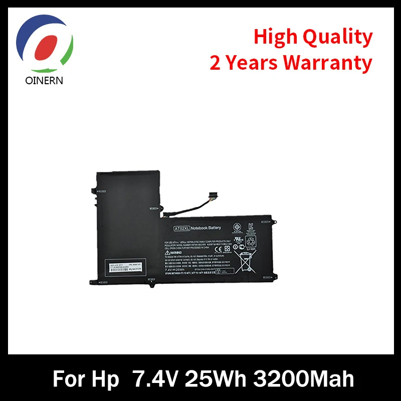 

QINERN 7.4V 25Wh 3200Mah At02Xl Replacement Internal Computer Battery For Hp Elitepad Elitepad 900 Elitepad 900 G1