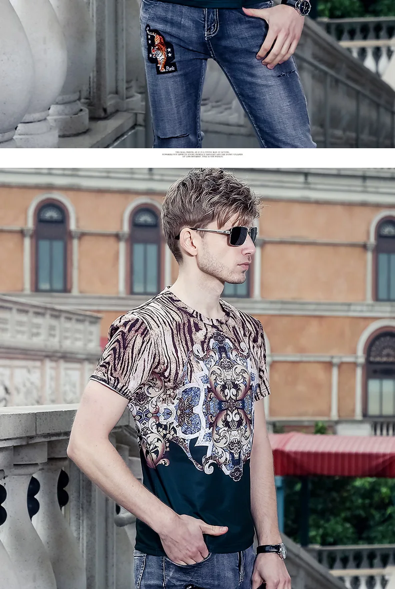 Fanzhuan, Повседневная Новинка, Мужская модная футболка с короткими рукавами, футболка с принтом в деловом стиле, 715178