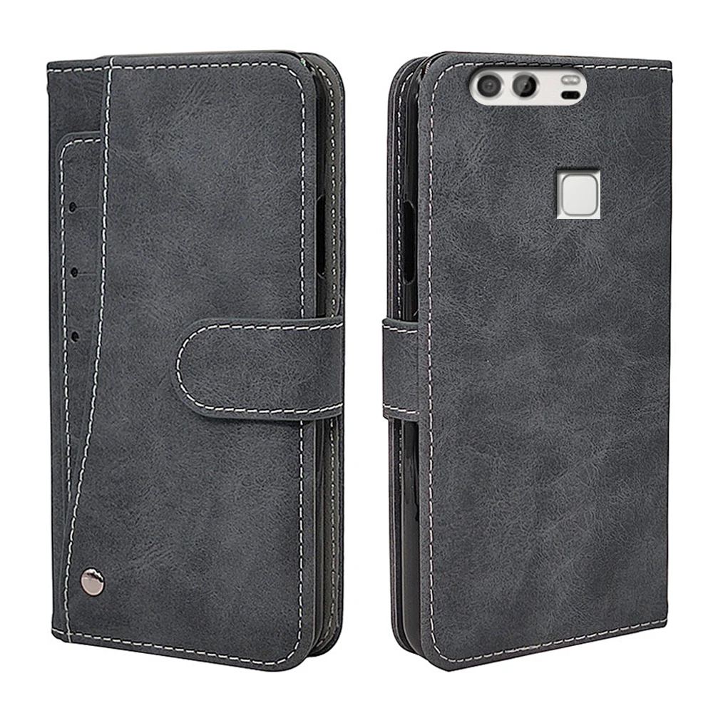 

Luxury Vintage Case For Huawei P9 Plus Case Flip Leather TPU Wallet Cover For Huawei P9 lite Cases With Card Holder