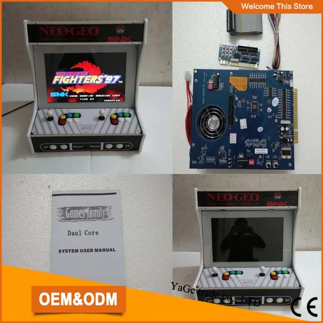 Cheap 22 Inch LCD Desk Arcade Game/Mini LCD verticle table cabinet with 2100 in 1 game bord & SANWA joystick button& 1, 2 player