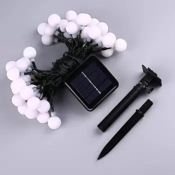 

Solar outdoor waterproof light string 7m 50 LED frosted small ball Dragon Ball Christmas decoration string lights