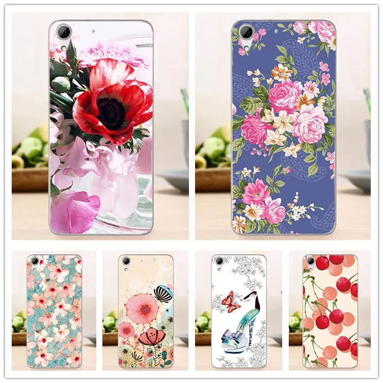 Хит! Чехол для HTC Desire 626 626G + D626W защитный чехол с красивыми цветами блестящий сумка