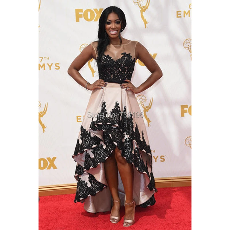 vermelho, tapete, vestidos para festa 67th emmy