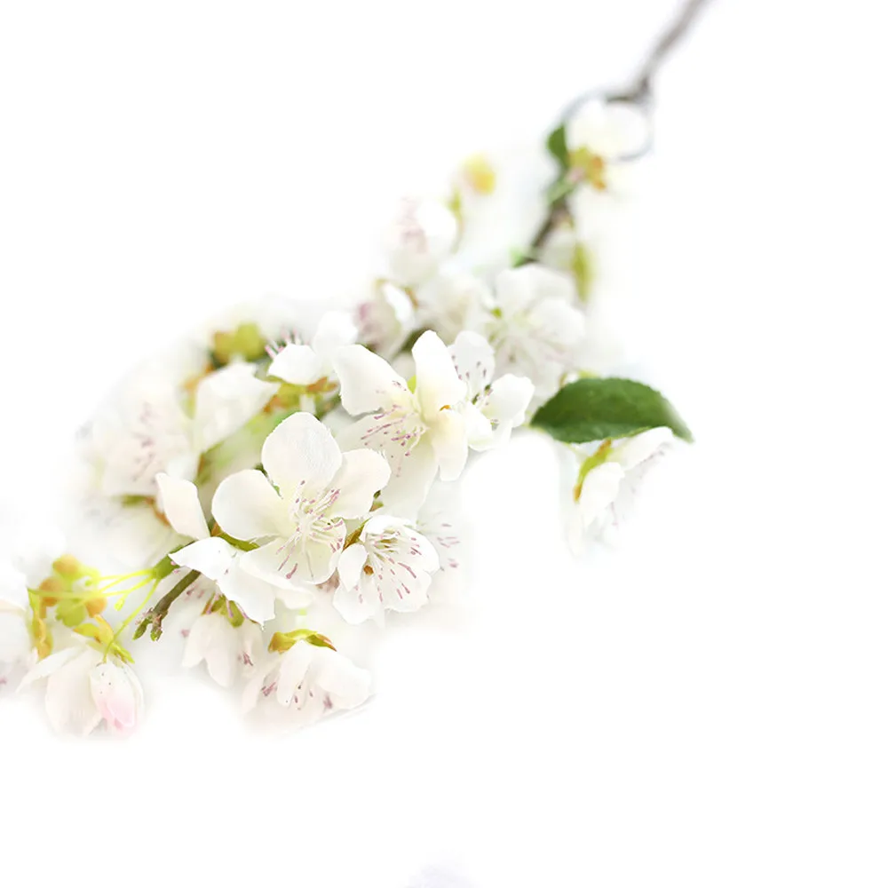 Искусственный цветок вишня Весна Слива персик ветка шелк цветок дерево цветок бутон для свадебной вечеринки декорации Прямая поставка 416Z