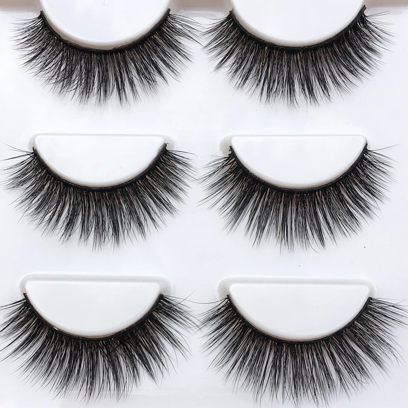 

New Manual 3d Cross Multi-layer False Eyelashes Handmade Cotton Stalk Natural Fake Eyelashes Daily Make-up Tools Art Eye Lashes