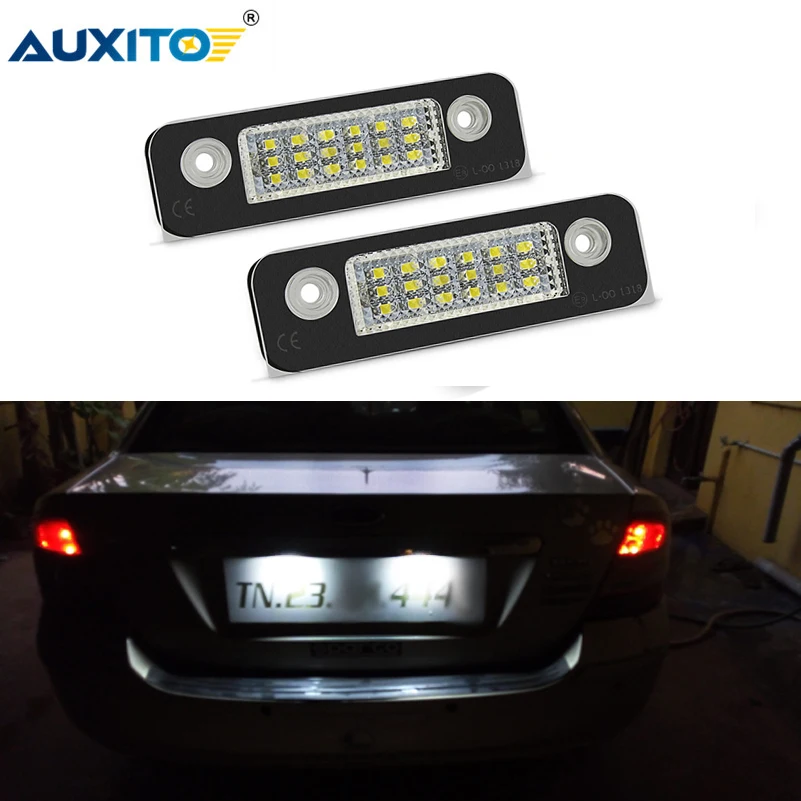 2 шт. автомобисветодиодный светодиодные лампы 12 В для номерного знака Ford Mondeo MK2