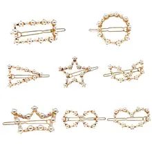 Французский стиль ретро с металлическим блеском лягушка заколки дамские искусственный жемчуг романтические заколки для волос полые геометрические День рождения Стиль заколка