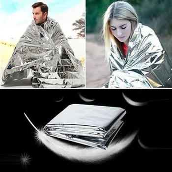 

Outdoor Emergency Solar Blanket Survival Safety Insulating Mylar Thermal Heat Blankets