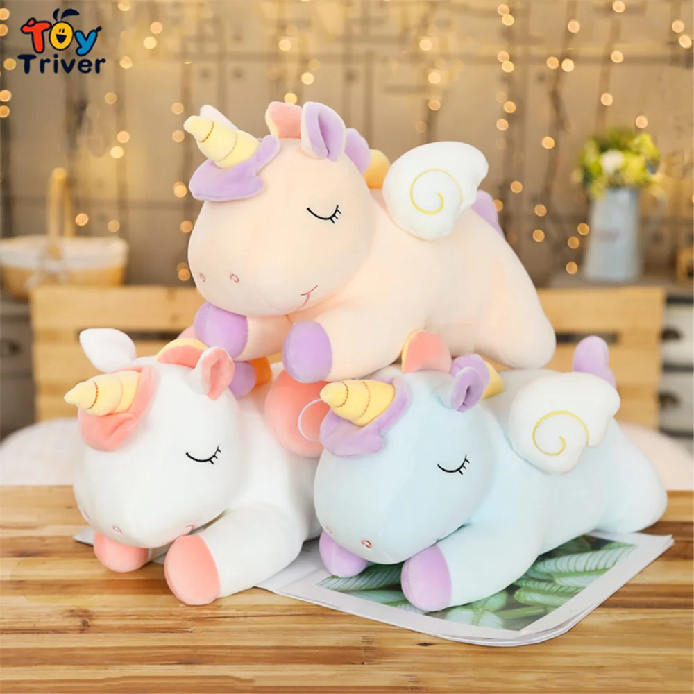 Kawaii единорог плюшевые игрушки тривер мягкие животные кукла подушка детские дети