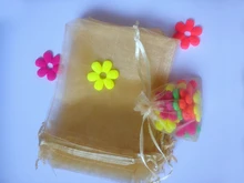 200pcs 30*40cm Gold Organza gift bag jewelry packaging display bags Drawstring pouch for bracelet/necklace mini Yarn bag
