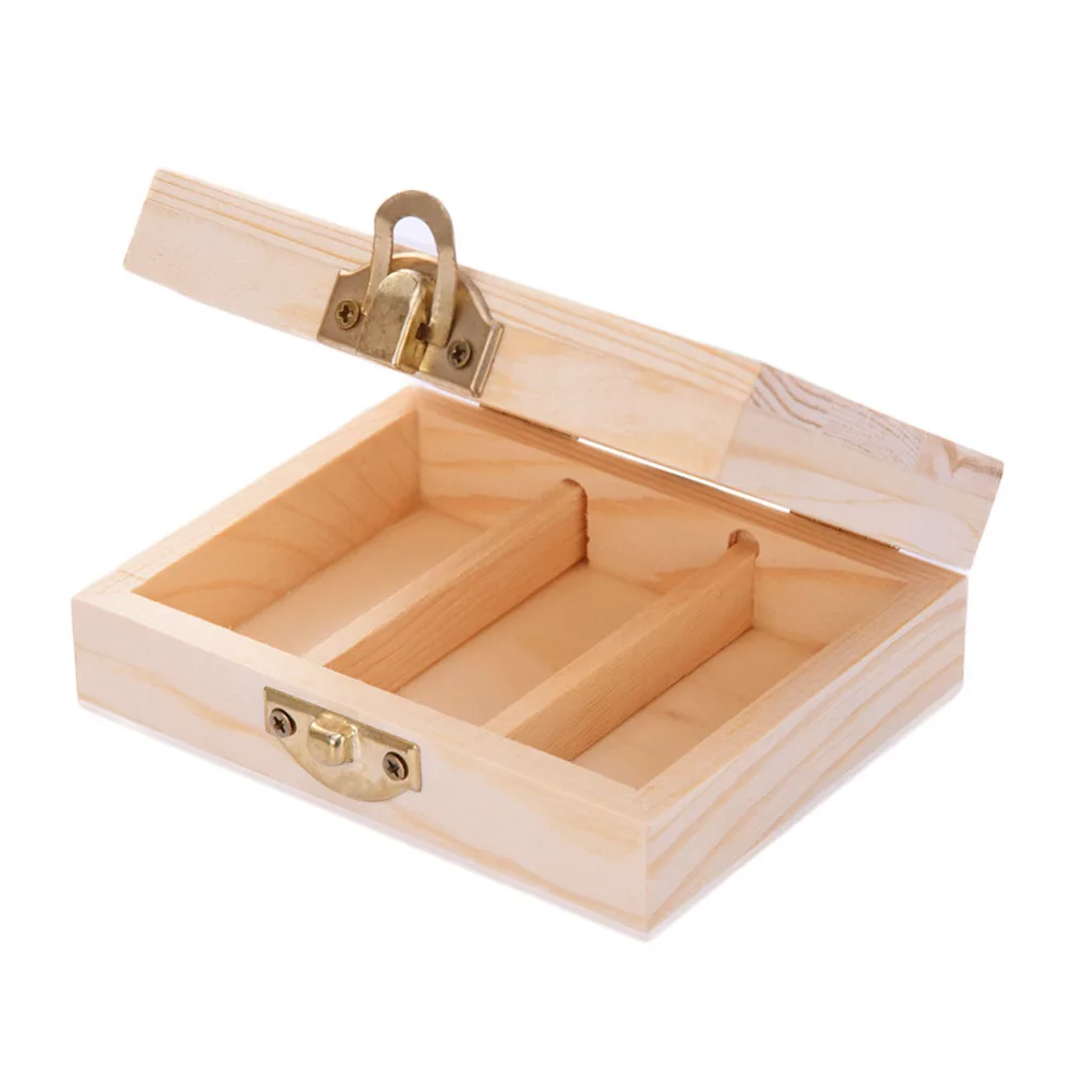 

3 Compartments Wooden Storage Box Essential Oil Bottles Organizer For Oil Bottle Storing