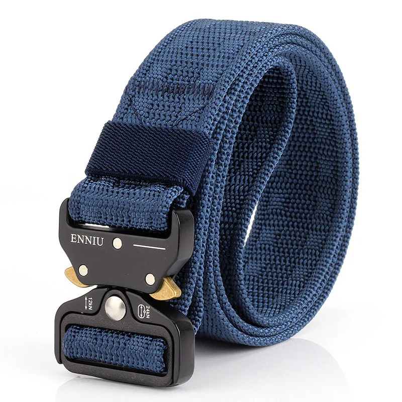 

125*3.8 cm Multi-function Outdoor Nylon Wearproof Rappelling Sports Belt Hunting Climbing Military Training Tactical Waistband