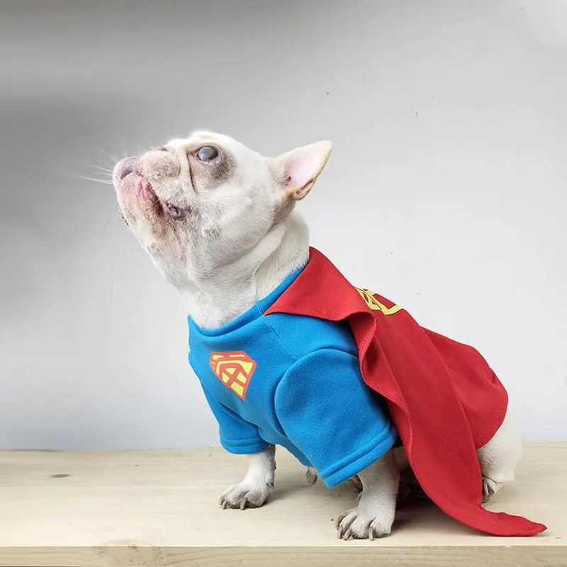 

2019 Summer Dog Clothes for Dog Hoodies Cosplay Clothing Big Dogs Costume Hoodie Pet Superman Cartoon Costumes for Puppy