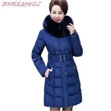 Women Winter Coats 2017 New Arrival Ladies Elegant Faxu Fur Hood Long Warm Cotton Jacket Plus size 5XL Thick Parkas Female