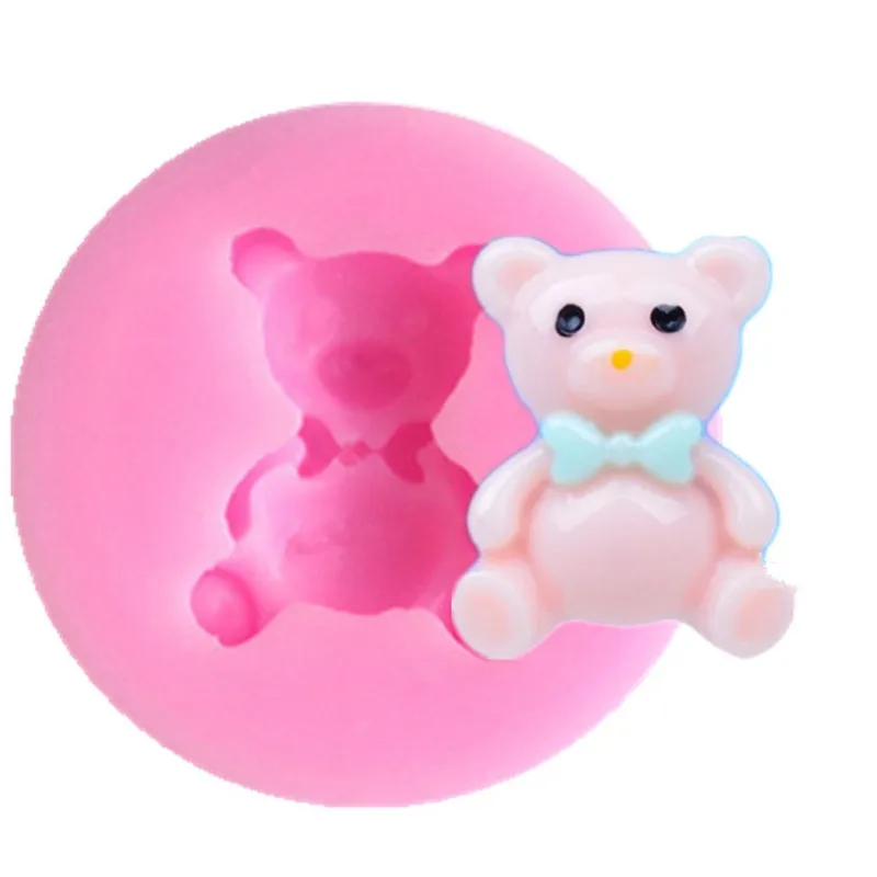 

1pcs Mini bear silicone mold cake molds fondant sugarcraft cake decorating tools chocolate mould soap candle molds clay moulds