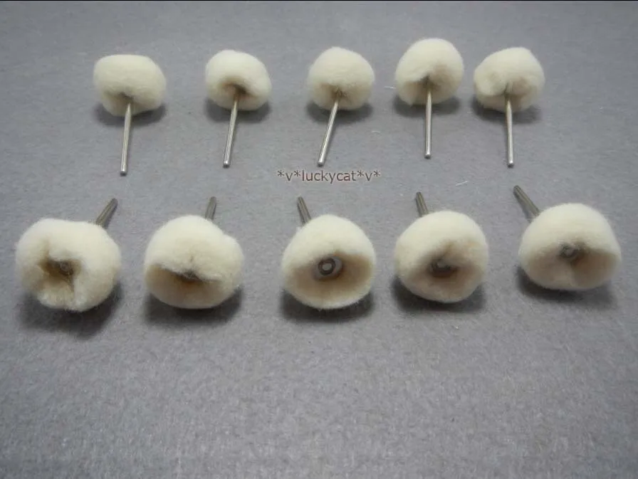 

20pcs Fine Wool Polishing Buffing Wheels 2.35mm Fits Rotary Tools