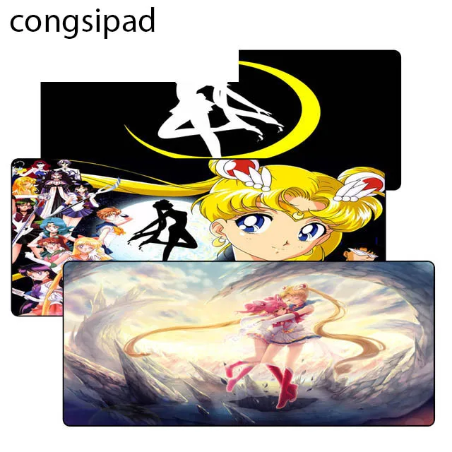  Congsipad Sailormoon Free Shipping 900*400*2MM Large Lock Edge Gift Mousepad Computer Desk Mouse pa