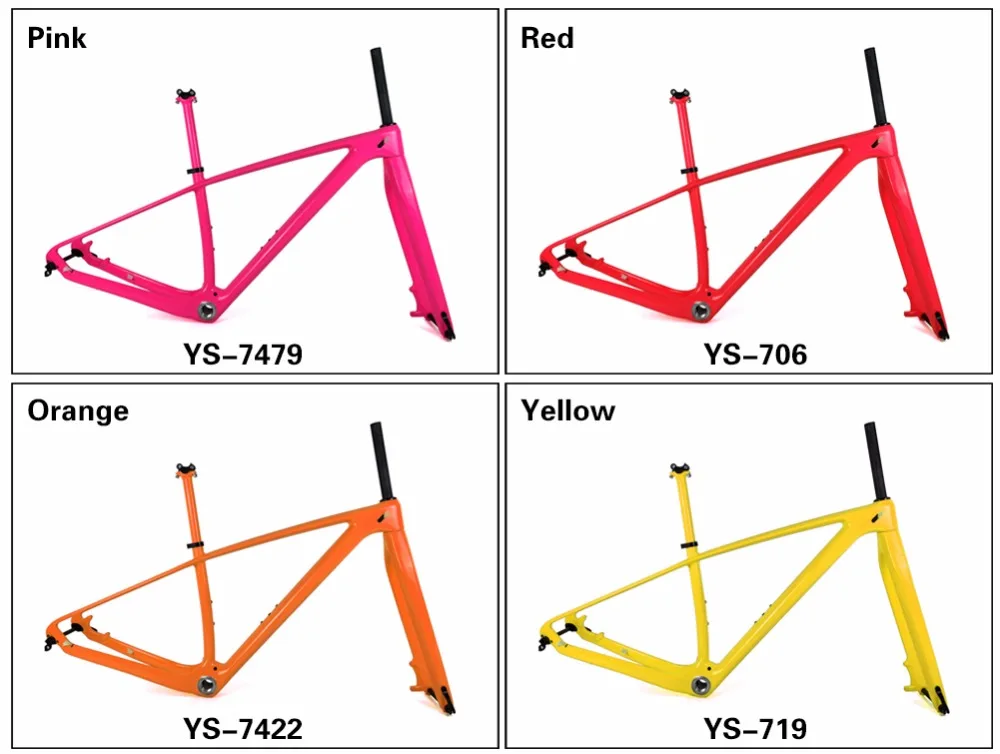 Clearance Spcycle 650B/27.5er/29er MTB Mountain Bicycle Carbon Fiber Frames Framesets,142mm Thru Axle MTB Bike Carbon Frames 15"/17"/19" 17