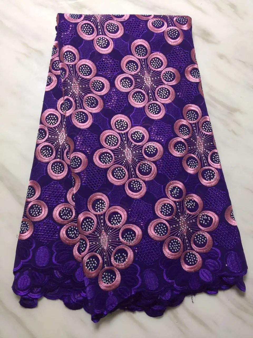 

2019 Best Selling Swiss voile laces African Fabric red Nigerian French Fabric purple High Quality Nigeria Tulle cord Lace Fabric