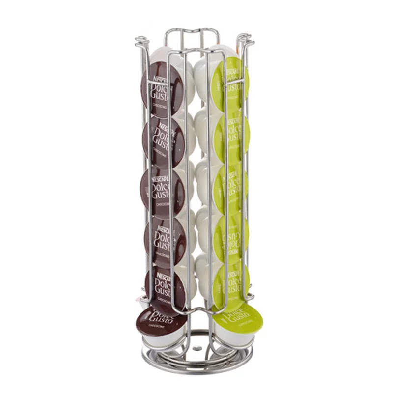 1 Piece 24 Cup Coffee Pod Holder Tower Stand Rack Storage Cup Capsule
